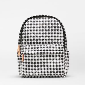 Black/White Gingham Metro Backpack