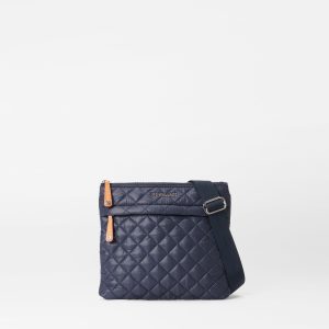 Navy Metro Flat Crossbody