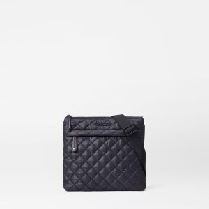 Black Metro Flat Crossbody