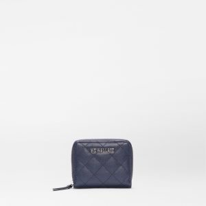 Dark Navy Small Zip Round Wallet