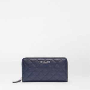 Dark Navy Long Zip Round Wallet
