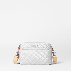 Oyster Metallic Small Metro Camera Crossbody Bag
