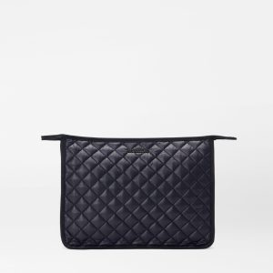 Black Personalized Large Metro Zip Pouch