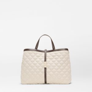 Sandy Linen Medium Astor Top Handle