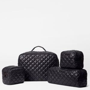 Black Travel Pouch Set