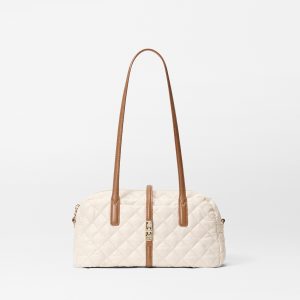 Sandshell with Brown Small Astor Satchel Shoulder