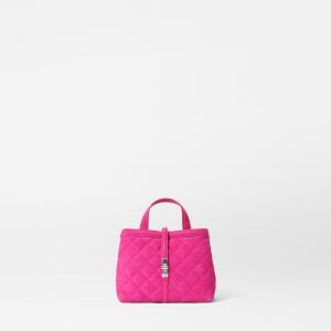 Raspberry Nubuck Mini Astor Top Handle