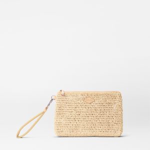 Crochet/Camel Crochet Clutch Wristlet