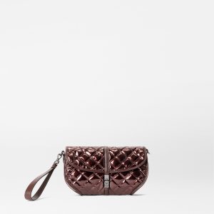 Bordeaux Lacquer Small Astor Convertible Clutch