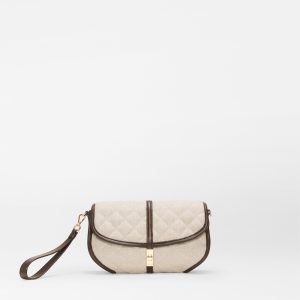 Sandy Linen Small Astor Convertible Clutch