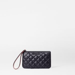 Black Flat Metro Wristlet