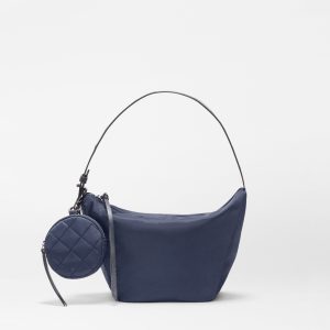 Navy Small Waverly Hobo