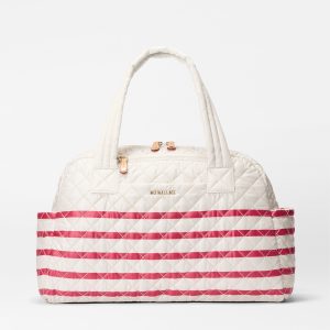 Sandshell/Apple Charter Stripe Jimmy Deluxe Duffel