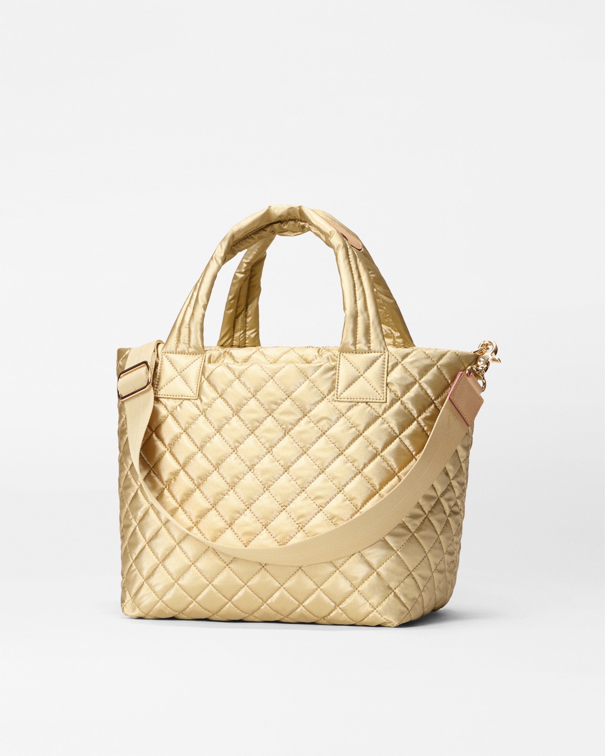 Light Gold Pearl Small Metro Tote Deluxe w/ Chain - Image 3