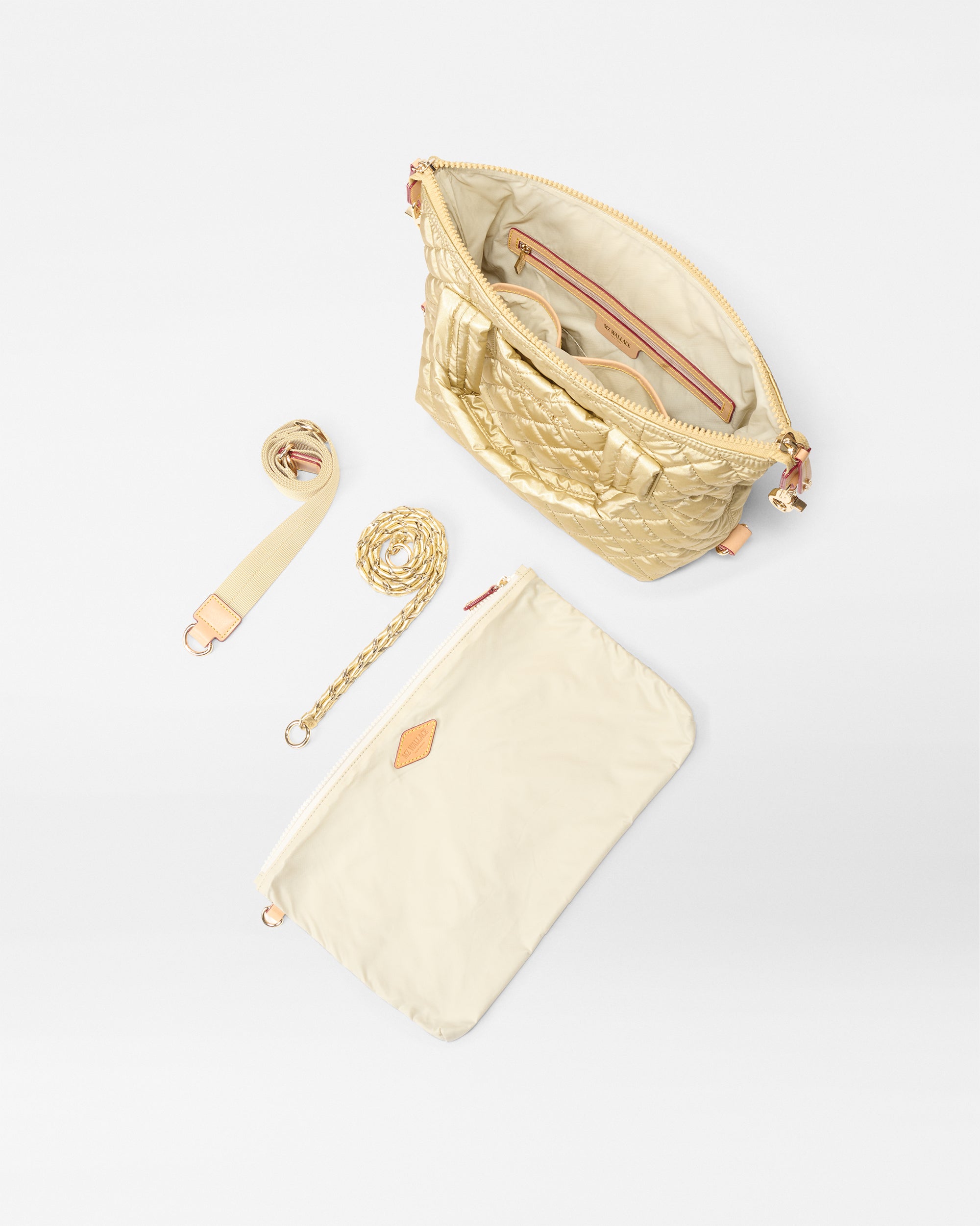 Light Gold Pearl Small Sutton Deluxe w/ Chain - Image 7