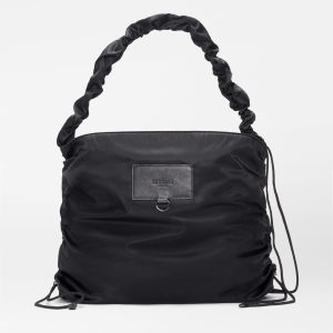 Black Large Scrunch Shoulder
