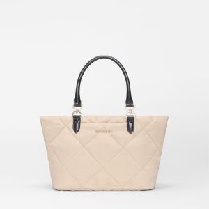 Buff/Black Small Madison E/W Tote