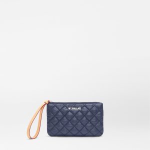 Navy Flat Metro Wristlet