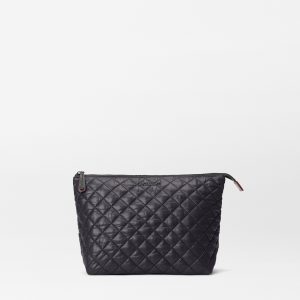 Black Zoey Large Zip Pouch