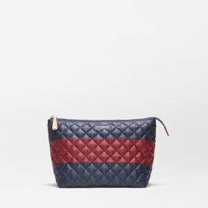 Rugby Stripe Zoey Large Zip Pouch
