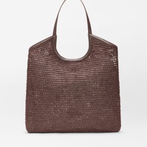 Brown Large Crochet Georgica Tote