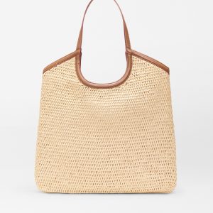 Camel Large Crochet Georgica Tote