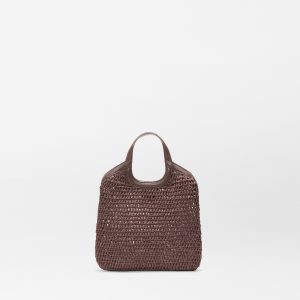 Brown Mini Crochet Georgica Tote