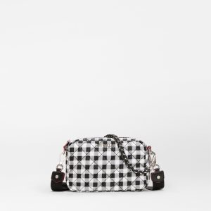 Black/White Gingham Mini Crosby Crossbody