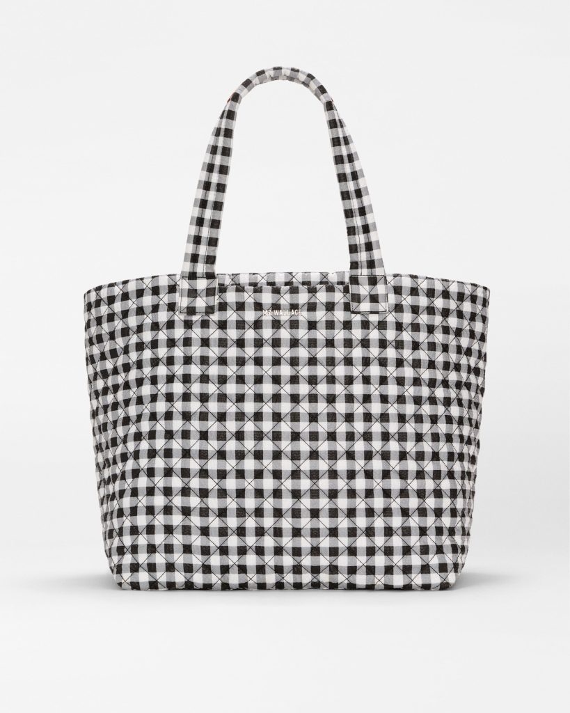 Black/White Gingham Large Metro Tote Deluxe