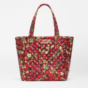 Strawberry Print Medium Metro Tote Deluxe