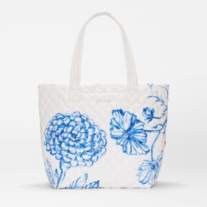 Porcelain Blue/Floral Medium Metro Tote Deluxe