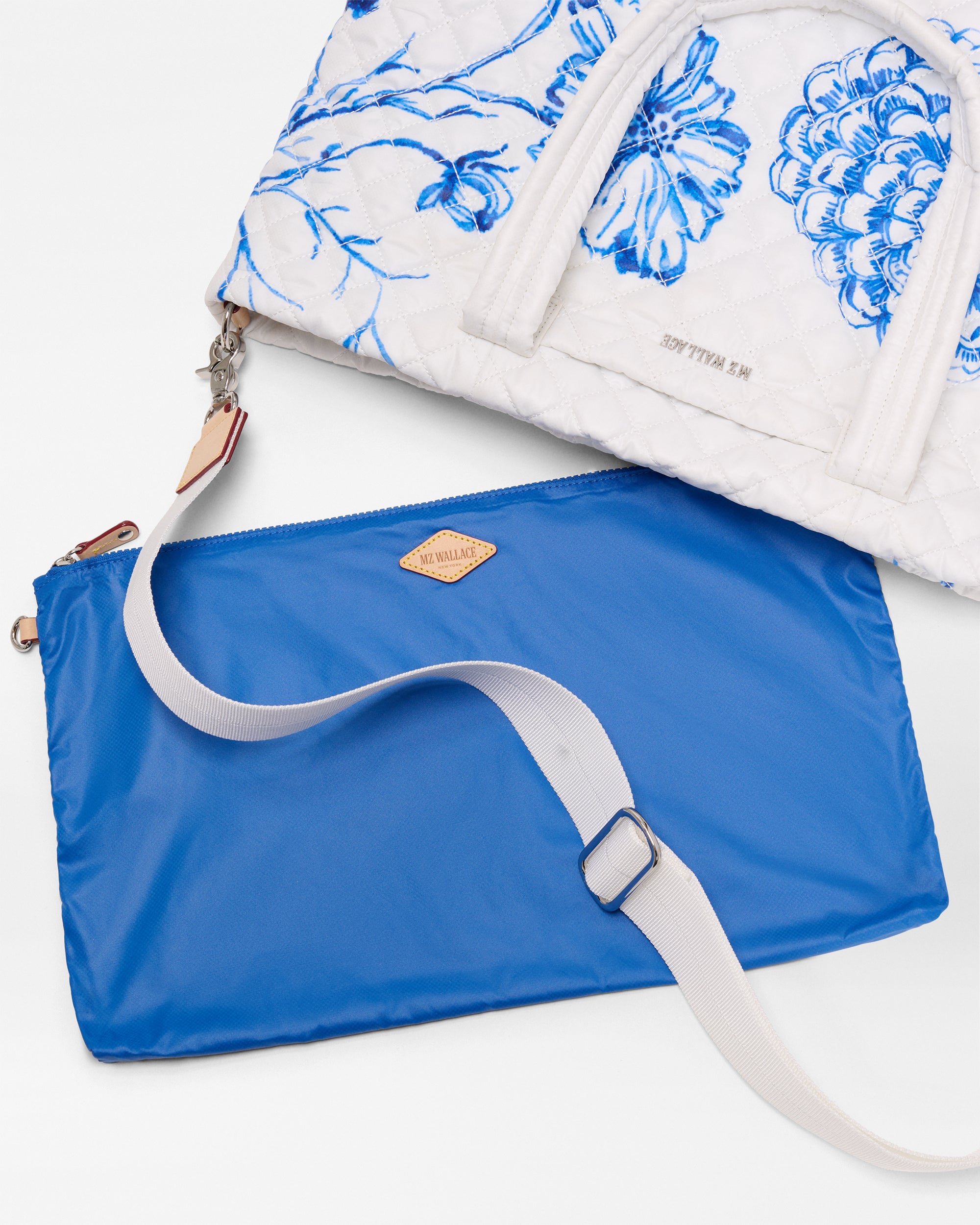 Porcelain Blue/Floral Medium Metro Tote Deluxe - Image 5