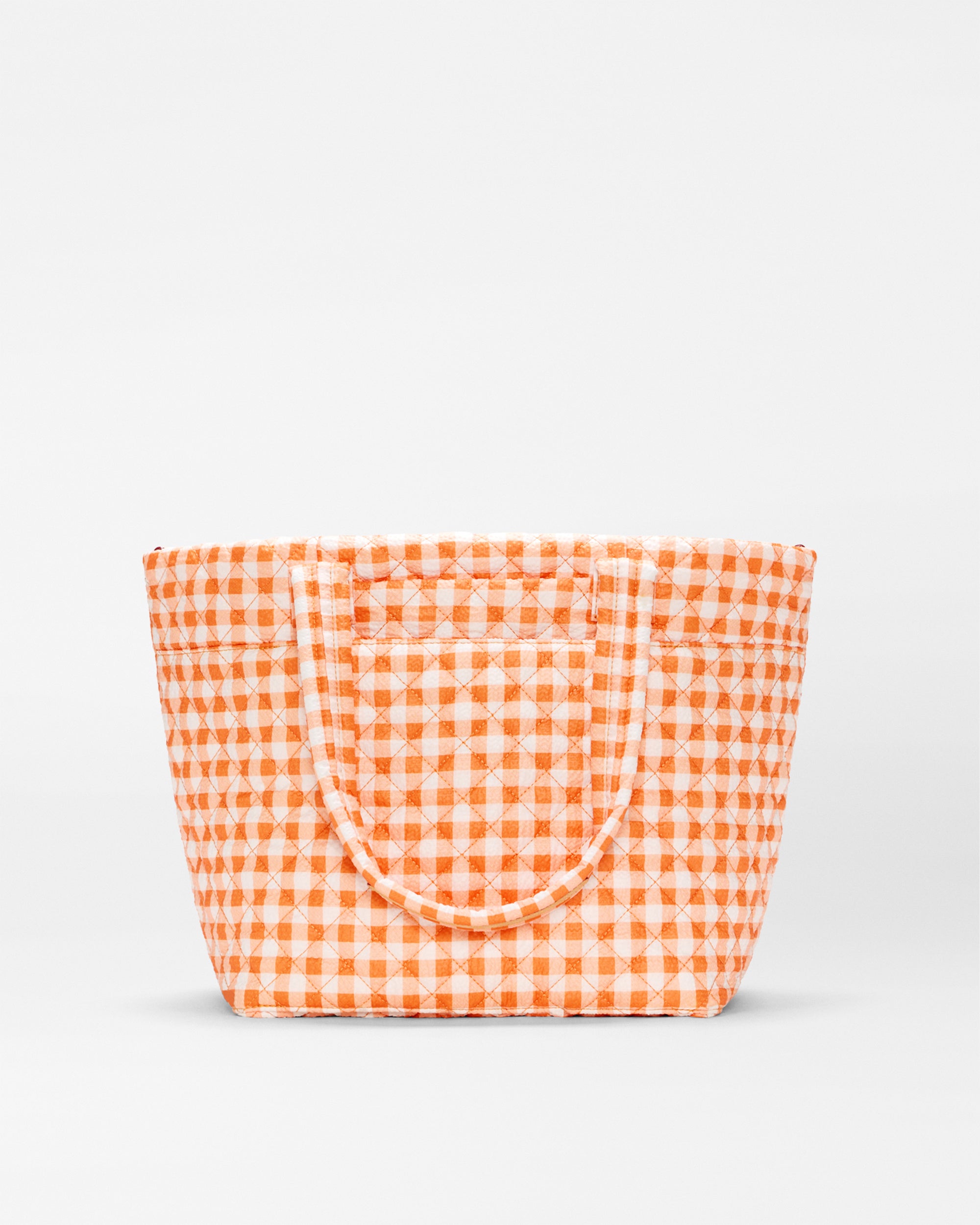 Sunset Orange Gingham Medium Metro Tote Deluxe - Image 3
