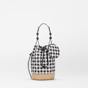Black/White Gingham Waverly Espadrille Bucket