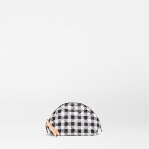 Black/White Gingham Momo Pouch
