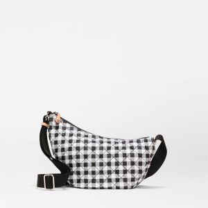 Black/White Gingham Small Metro Smile Bag