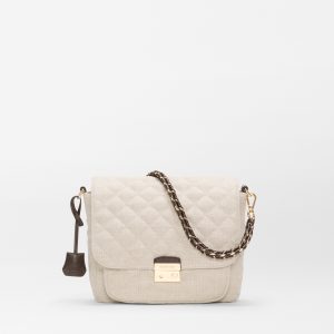 Sandy Linen Medium Crosby Lock Crossbody