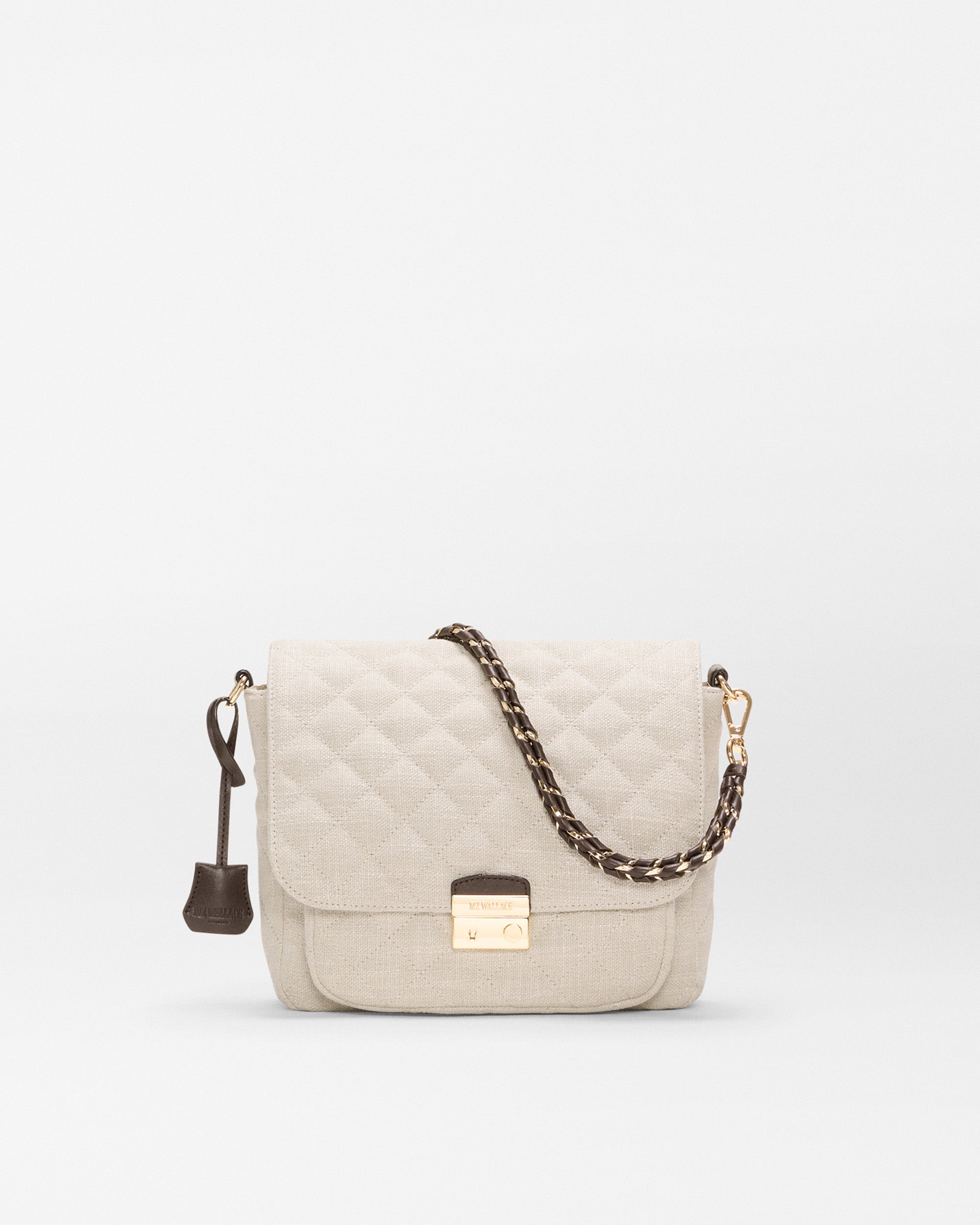 Sandy Linen Medium Crosby Lock Crossbody