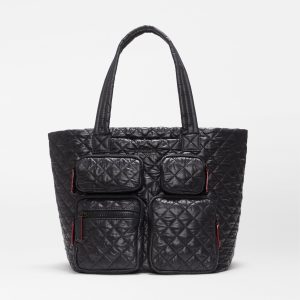Black Medium Metro Travel Tote