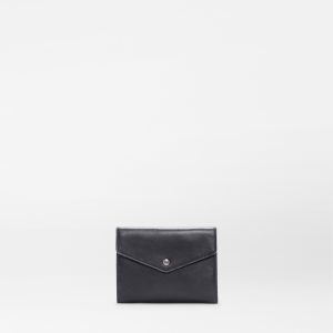 Black Quilted Leather Greta Wallet